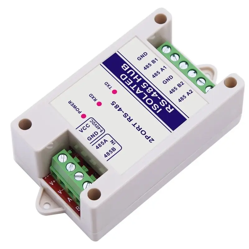 485 Repeater Photoelectric Isolation Industrial Grade RS485 Hub 2-port Signal Amplifier  Lightning Protection