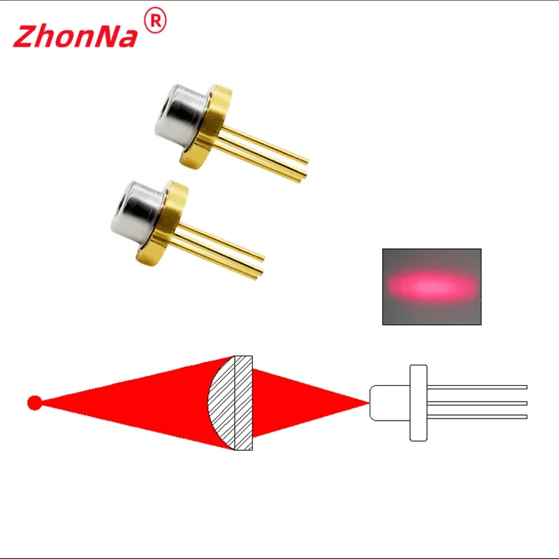 1PC638nm Red Laser Diode 168, ZN-LDR-007 Module, DIY Optics Sensor, LED Light Emitting Tube, Electronic Design Tool
