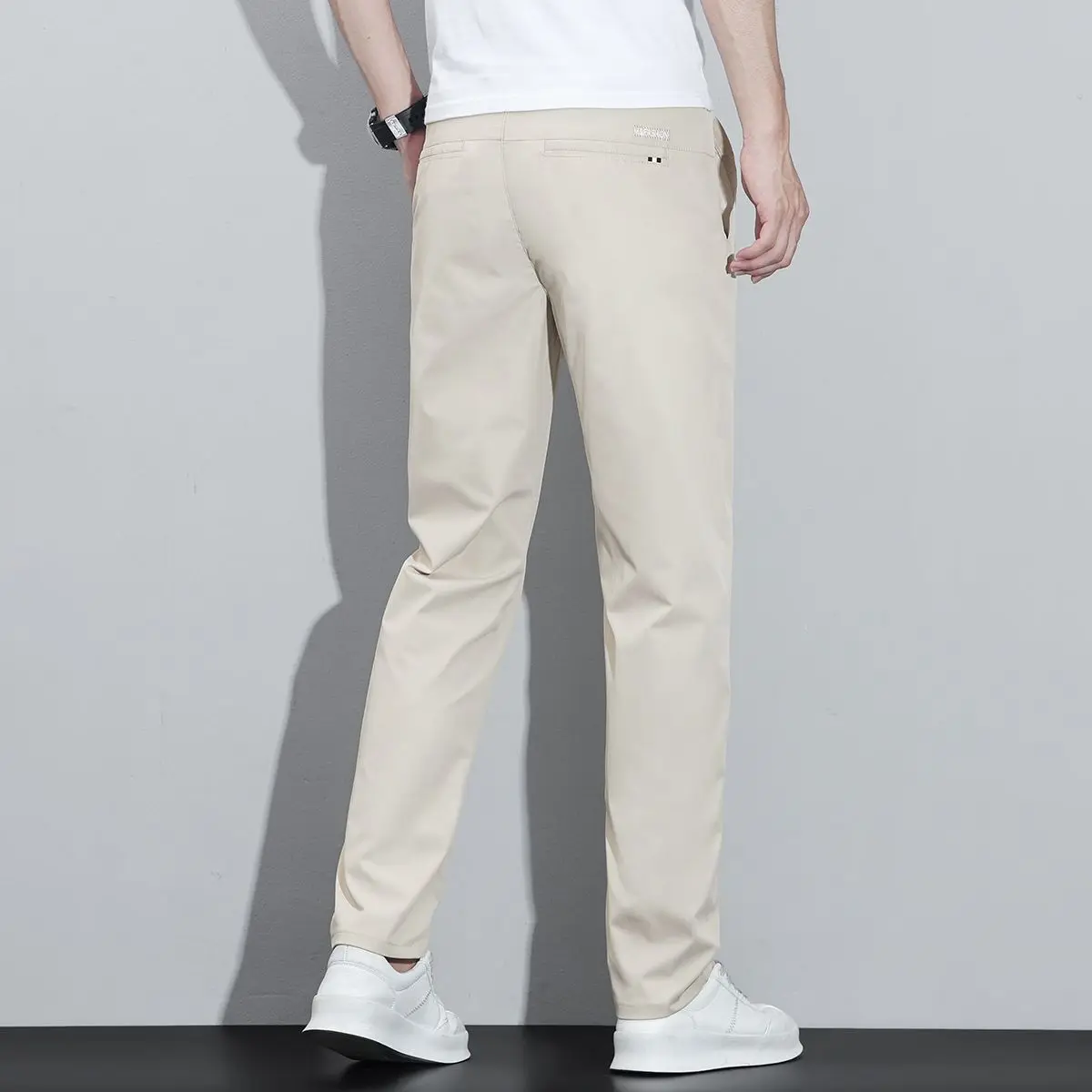 2026 Spring Summer Ultra-thin Men's Stretch Slim Straight Casual Pants High Quality Fashion Breathable Golf Sports Trousers