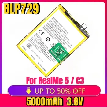 Nová vysoce kvalitní vyměnitelná baterie BLP729 s kapacitou 5000 mAh pro RealMe 5 / C3 / 5i / C11 / 5S / C21 BLP729 Baterie pro mobilní telefony 12 nejlepší prodej Baterie pro Realme C3 - №5