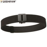 TUSHI New Hard Tactical Belt for Men Gun Belt EDC Metal Automatic Buckle IPSC Nylon Outdoor Sports Girdle Male Military Belt