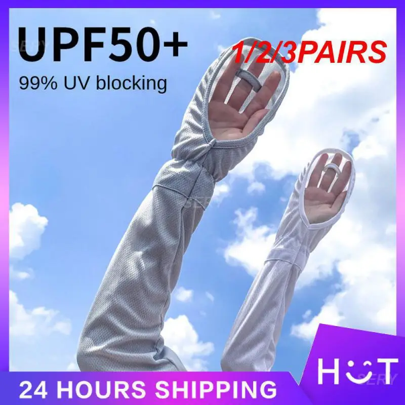 

1/2/3PAIRS Loose Fitting Sunscreen Gloves Not Tight 1 Air Cooling Arm Sleeve Sunscreen Sleeves Arm Covers