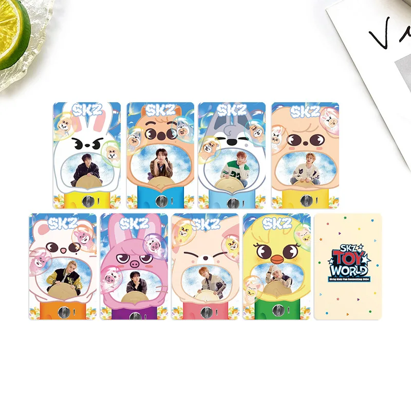 

8pcs Stray Kids Cartoon Skzoo Star SKZ Bang Chan Felix Han I.N Collection Card Celebrity Peripheral Cards Boys Stay Fans Gift