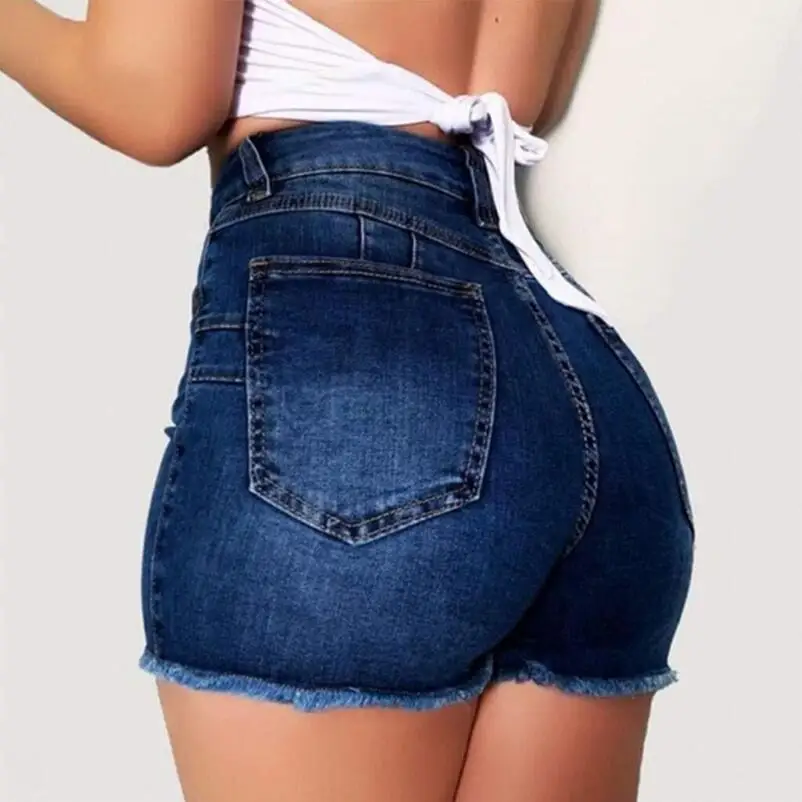 

Sexy Denim Shorts Girl 2023 New High Waist Skinny Hips Stretch Leg Length Tight Tight Stretch Hips Jeans Short Women p1052