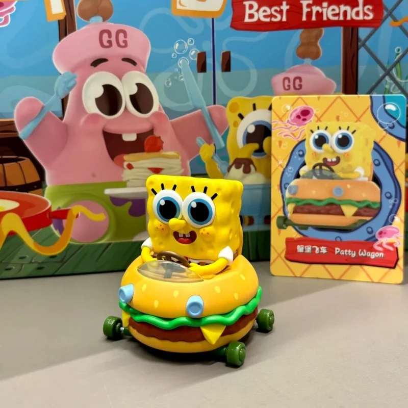 POPMART Spongebob Best Friends Series Blind Box Original Anime Action Figure Ornaments Figurines Mystery Box Cute Surprise Gift view 6