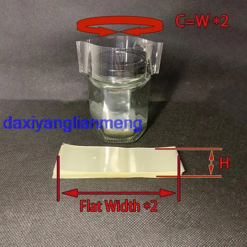 200 ~ 400 Uds DIY bandas termorretráctiles transparentes para PET para tapa de boca de tarro tapa de botella de aceite película de envoltura de