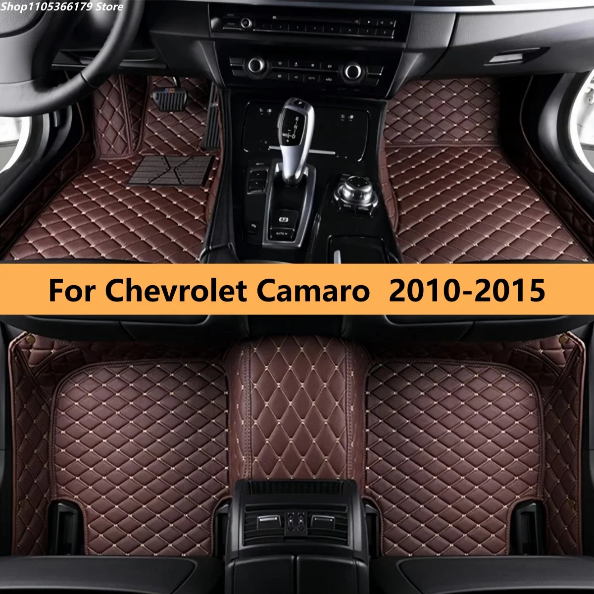 

Custom Leather Car Floor Mat For Chevrolet Camaro 2010 2011 2012 2013 2014 2015 Auto Leather Foot Mat Rugs Carpet Pads