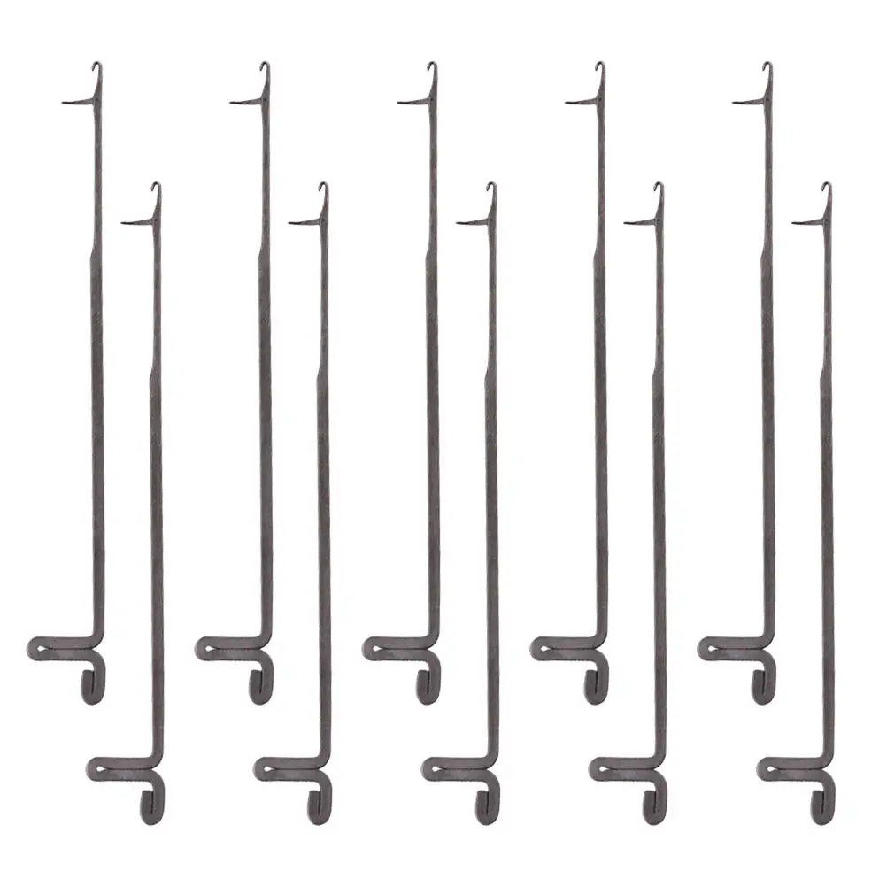 10Pcs Metal Latch Hook Crochet Set Crochet Tools for Beginners Advanced Crafters Yarn Bead Stringing Quilting Button Loops DIY