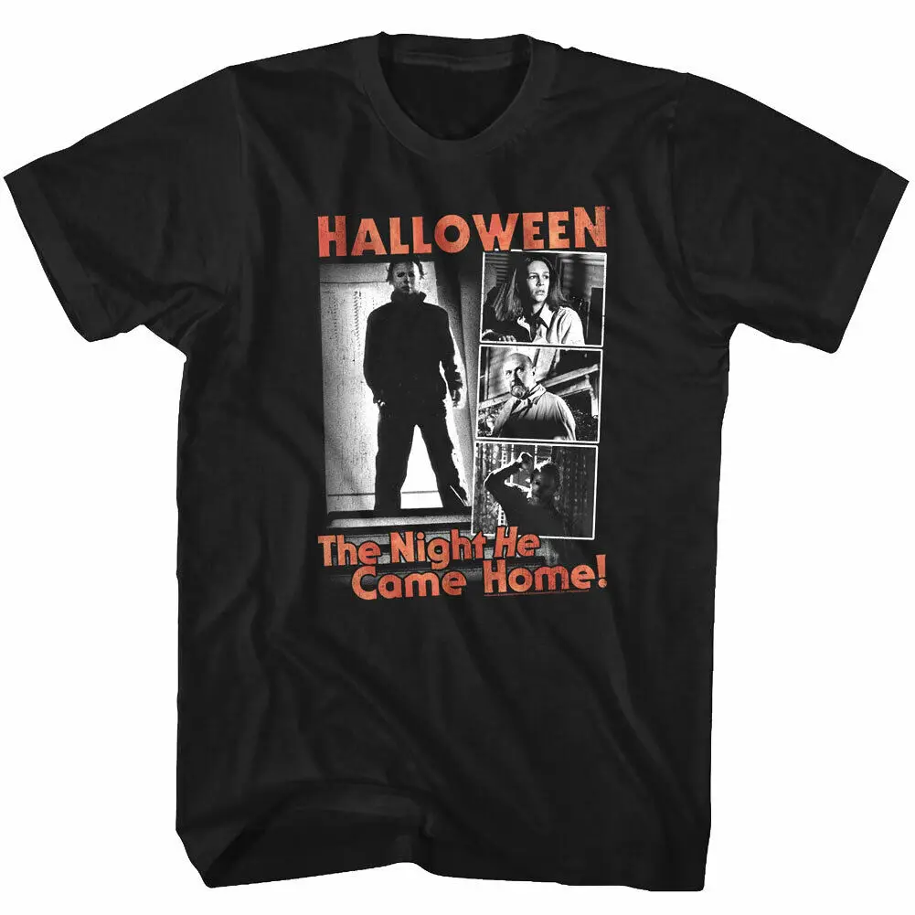 

Halloween Horror Men's T Shirt Movie Stills The Night HE Came Home Horror Myers