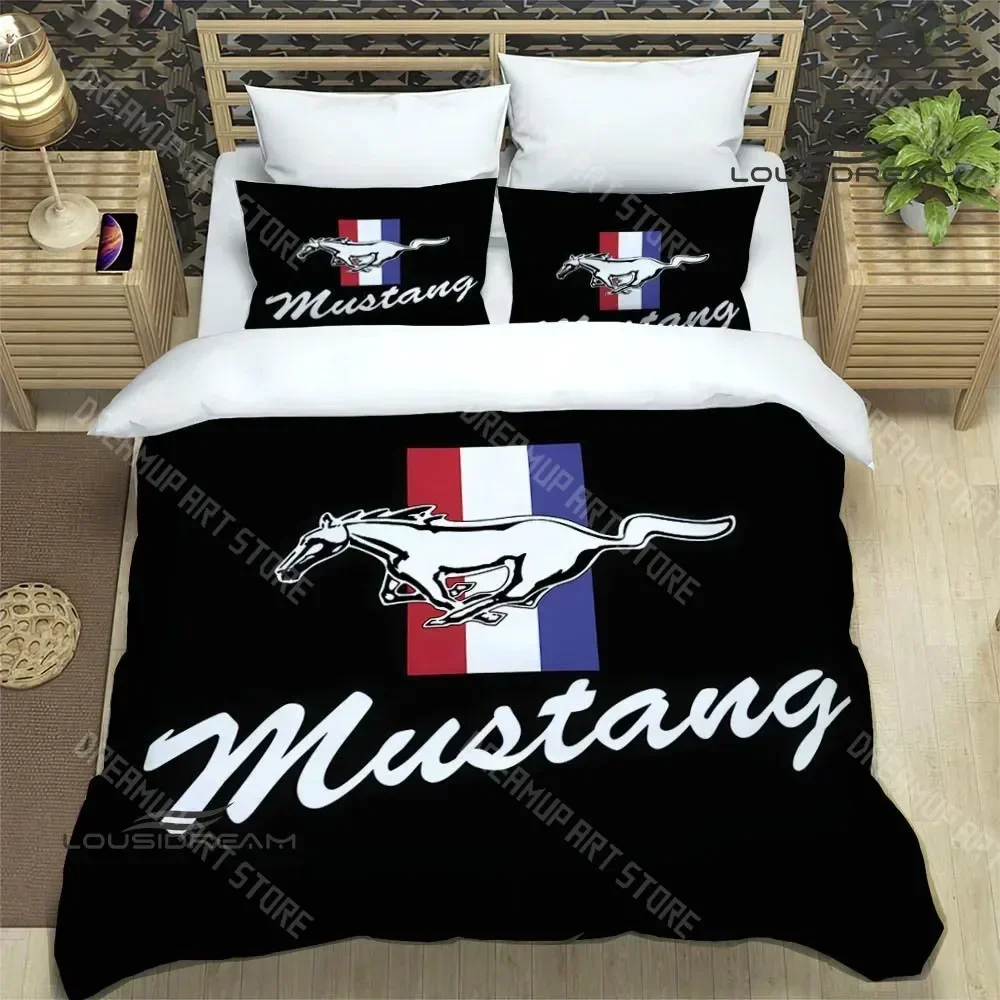 2026 3D Print Mustang Car Logo Printed Bedding Sets Exquisite Supplies Set Duvet Cover Bed Comforter Set Bedding Set Luxury Birt