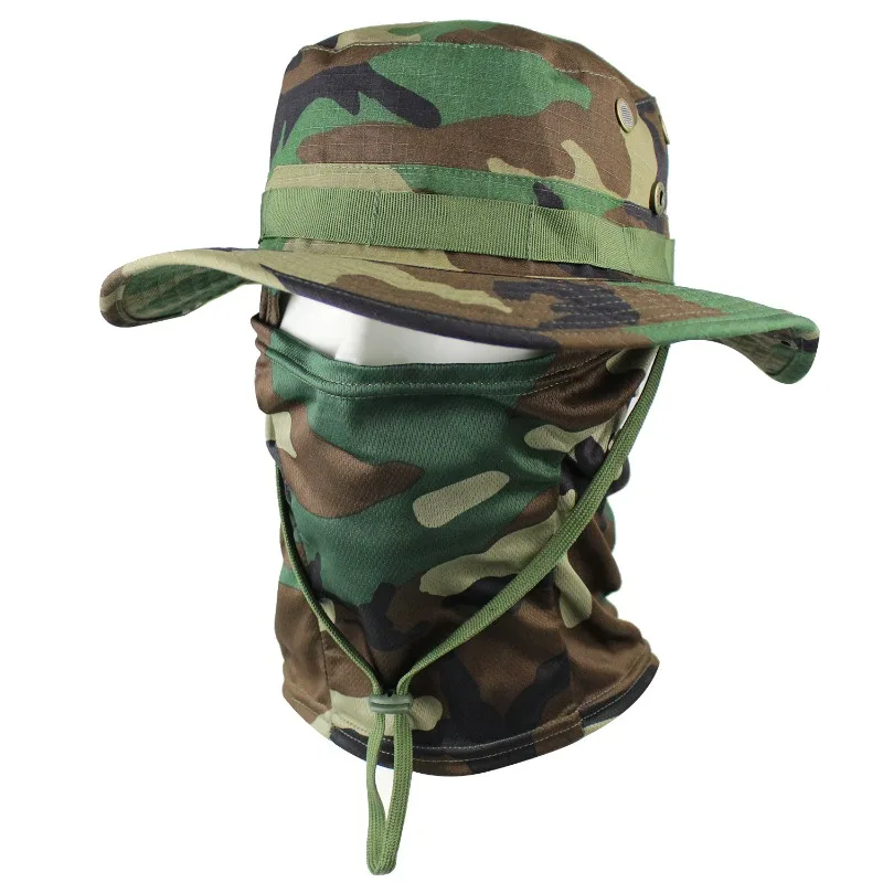 الصيف تسلق الجبال التدريب الشمس التظليل قبعة مستديرة الحواف في الهواء الطلق قبعة الصيد قبعة قناع قطعتين مجموعة