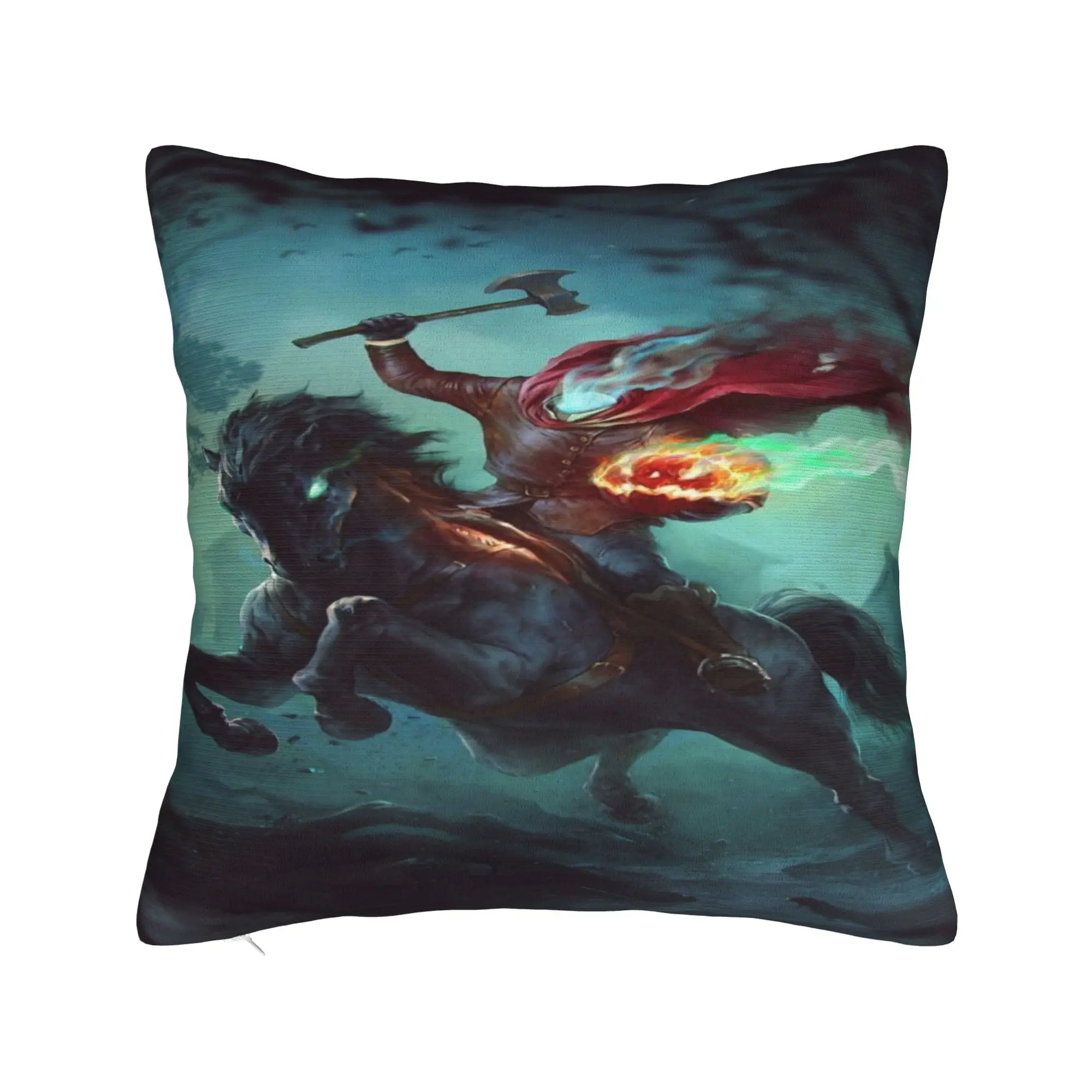 Warm Bed Headless Horseman  Decor Pillowcase Merch  Pillow Covers Square Multiple Sizes