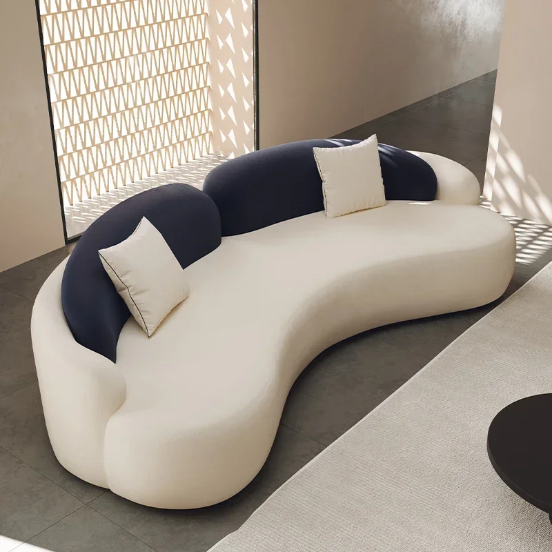 أريكة منحنية، منطقة جلوس، استقبال المشاهير على الإنترنت، صالون تجميل، متجر ملابس، قاعة مكتب الإقامة المنزلية، اجتماع الضيوف #1