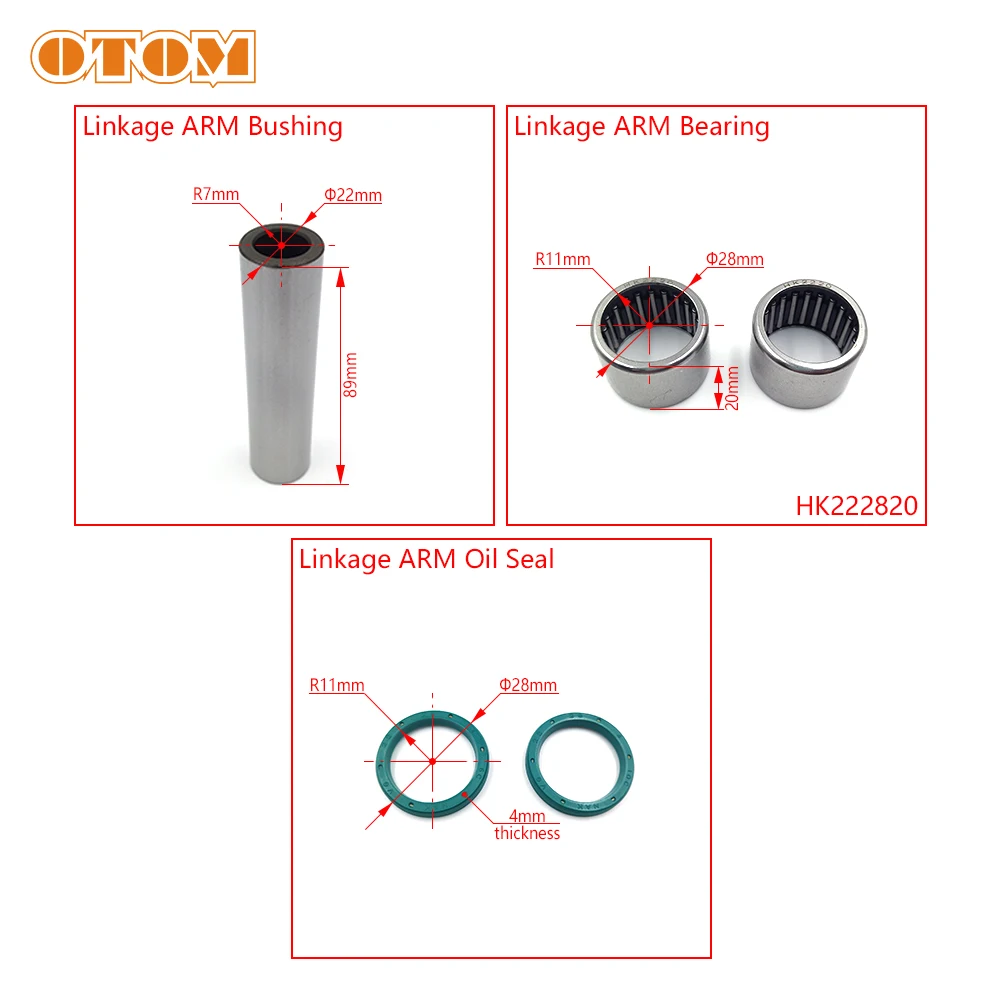 OTOM Motorcycle Shock Triangle Lever Linkage Arm Bearing Seal Bushing Repair Kit For KTM EXC SXF XCF HUSQVARNA FC 125 250 450