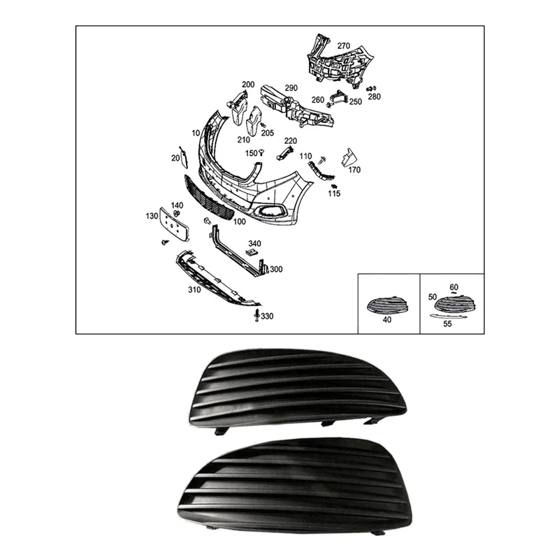 

Discount-Car Fog Light Frame Base Without Holes 4488840000, 4488840100 For VITO/VIANO W448 2016-
