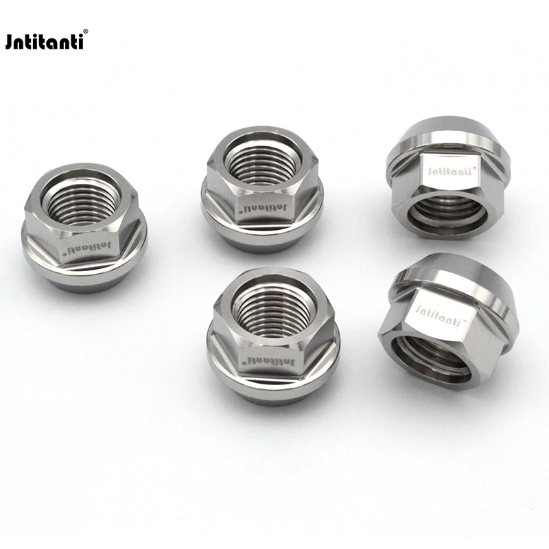 Jntitanti High quality Gr5 titanium wheel rim lug nut screw open end M12x1.5x17mm cone seat for NIssan Suzuki Subaru Toyota86