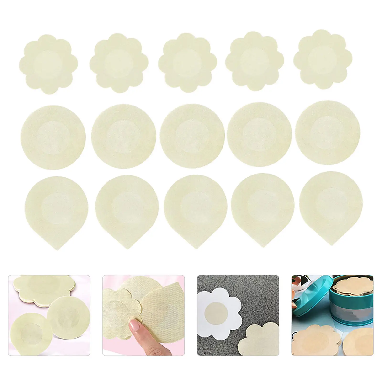 

30Pcs Cover Stickers Lightweight Breathable Pasties for Wedding Party Nipples Covers