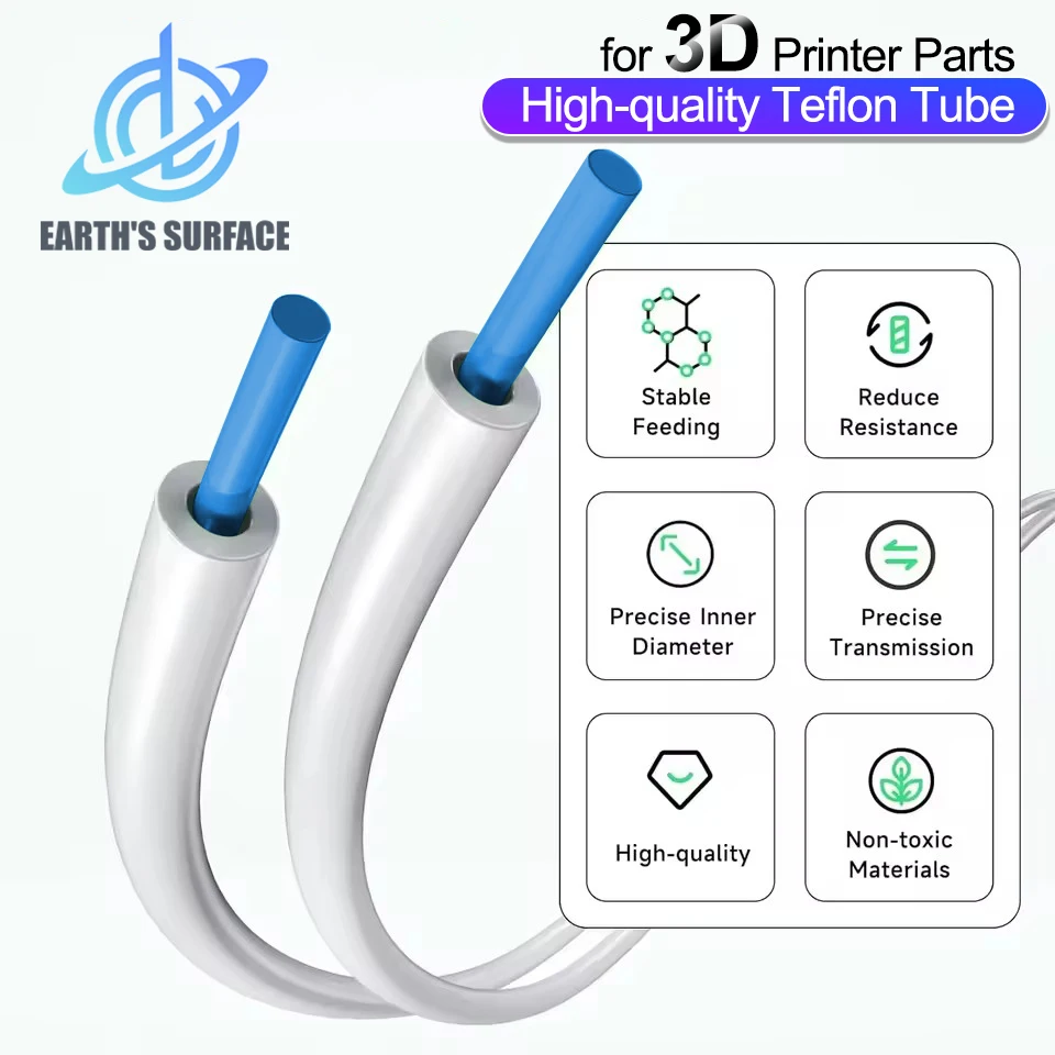 

3D Printer Parts for Creality K1C Ender 3 V3 Bowden Extruder PTFE Tube for J-head Hotend 1.75mm Filament ID 2mm OD 4m PTFE ID 25