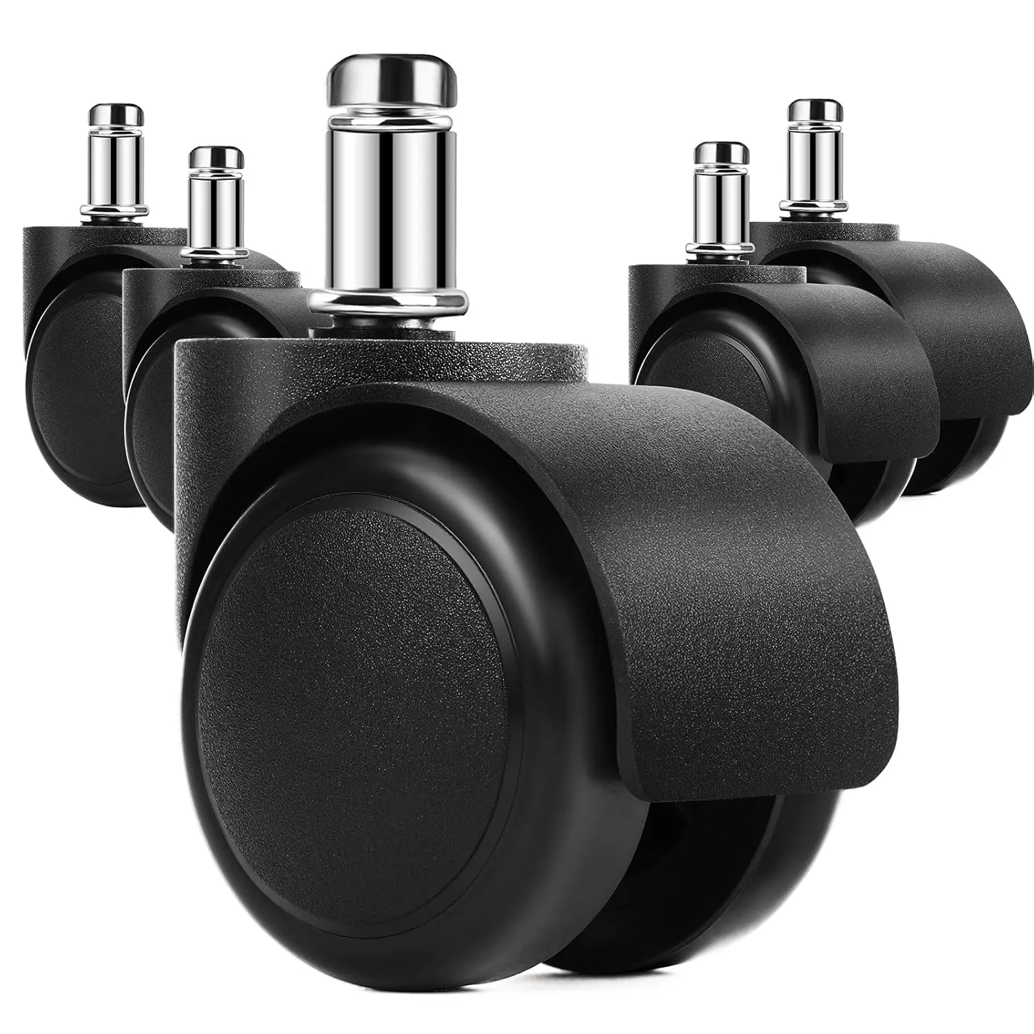 2 Inch Universal Swivel Caster Wheels Replacement Gaming Office Chair Casters Trolley Rollers Furniture Rotating Rubber Wheels