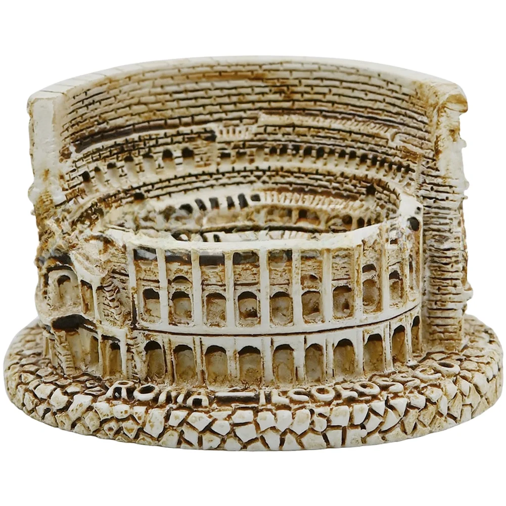 European Style Resin Colosseum Model 7.5cm Miniature Building Figurine For Living Room Shelf Decoration