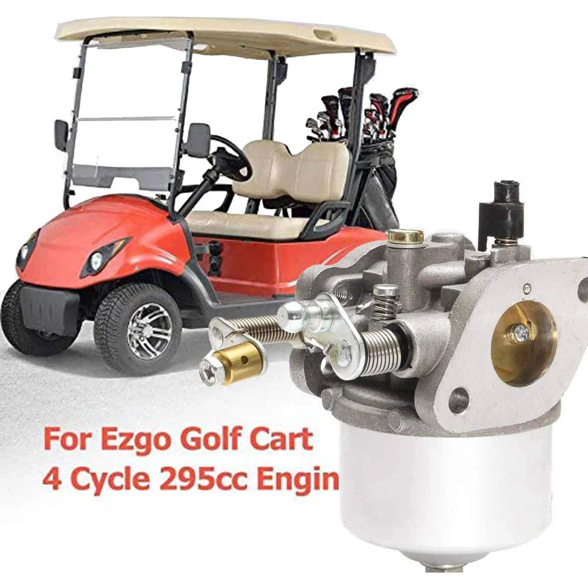 295Cc Carburetor+Fuel Pump for EZ-GO Marathon Medalist TXT 4-Cycle Golf Carts 1991-Up with 295Cc Engines 26645-G01, 26645-G03,