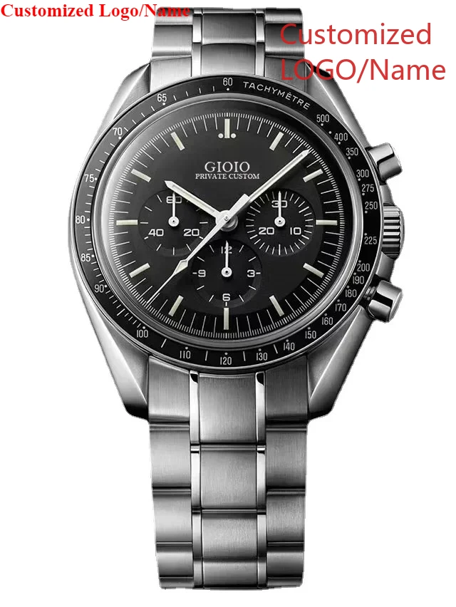 Men Automatic Mechanical Watch Stainless Steel Luminous Ceramic Black Leather Sport Fashion Watches Customized