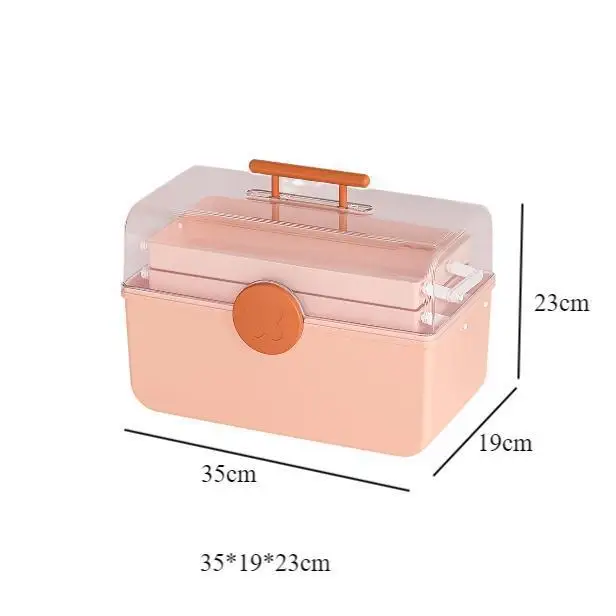 First Aid Case Box Emergency Container 3 Layer Multifunctional Household Storage Box Storage Case for Closet Travel Dorm