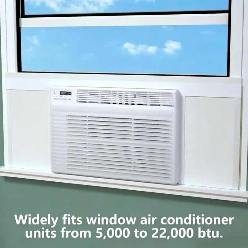 2er-Pack seitliche Isolierplatten für Fensterkühlgeräte mit U-Profil und Kleber für Energieeffizienz N58D