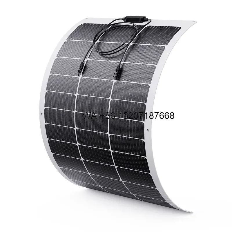 Wmwmnu for Callsun White Frame 100W Flexible Solar Panel 182mm PERC A+ Monocrystalline 23% Efficiency IP68 Waterproof