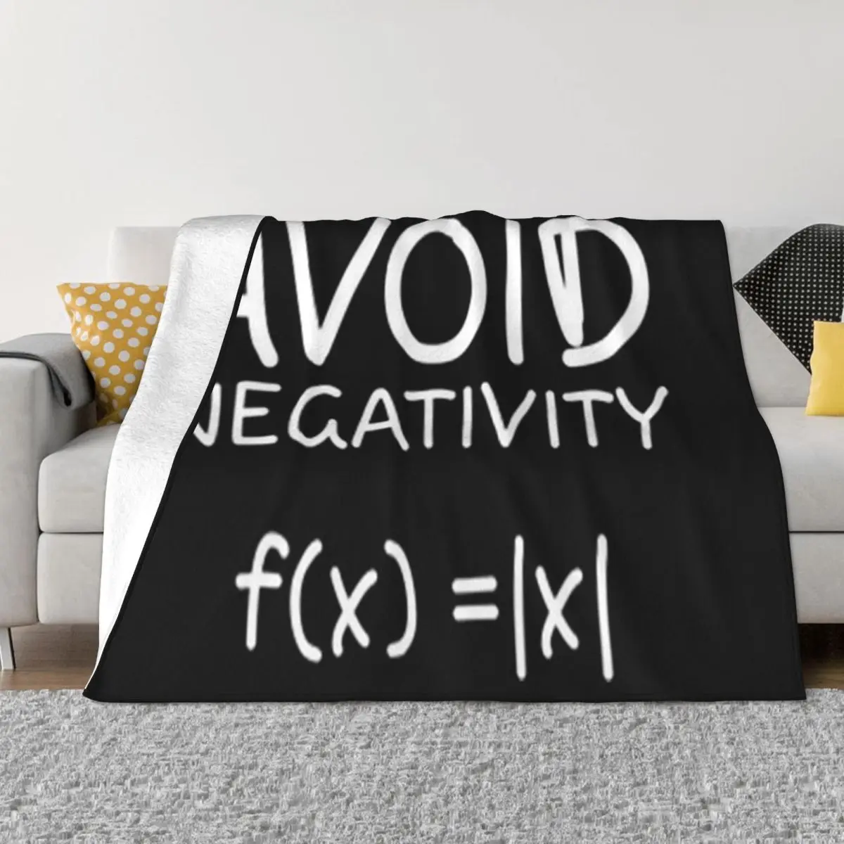 Math Equation Avoid Negativity Vacation Youth Street Style Dj Geek New Trend Slim Fit Brand New Interested Throw Blanket