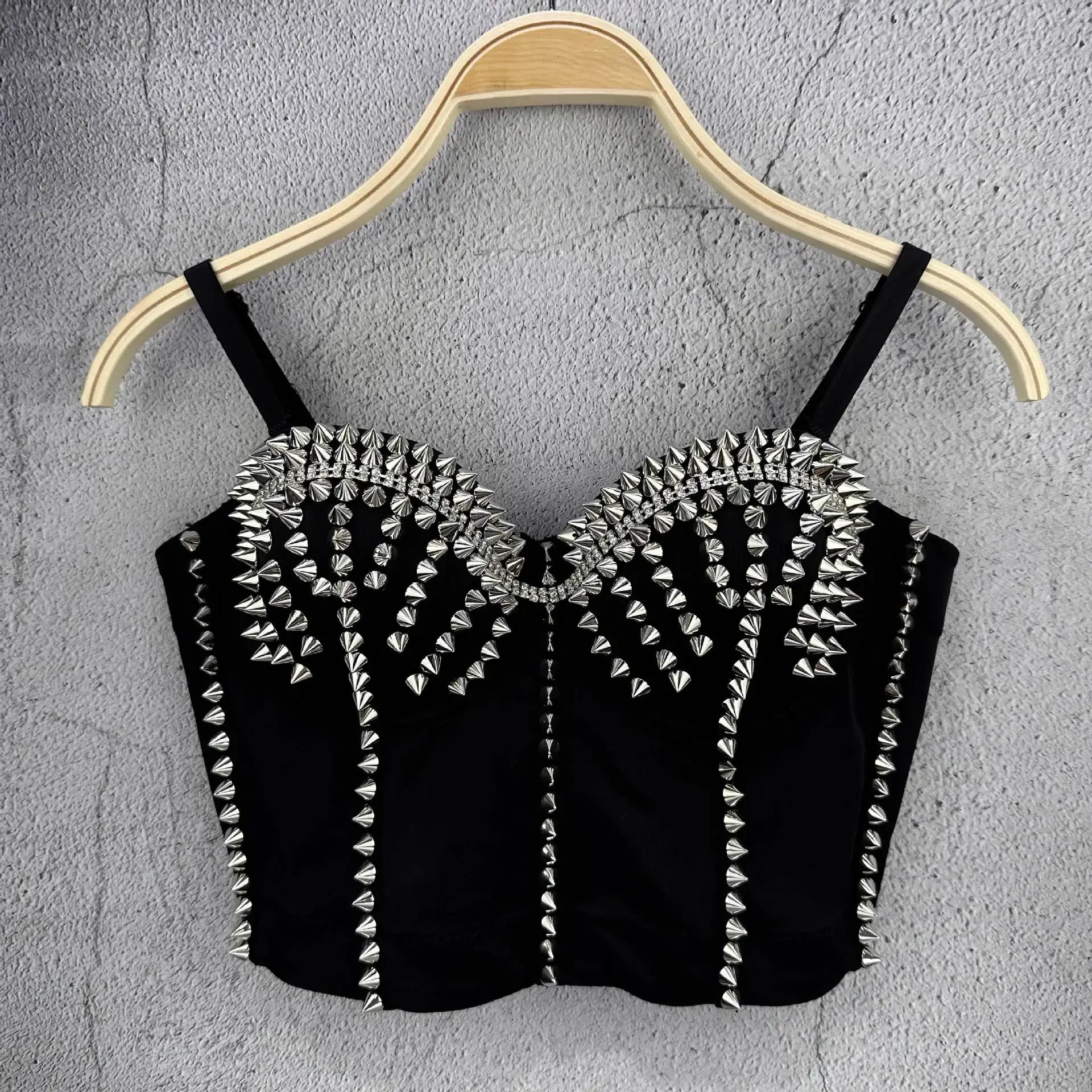 مشد بوستير مرصع بنمط فاسق للسيدات، توب قصير للمناسبات الخاصة، قمصان للحفلات المسائية، أزياء المسرح، ملابس نوم