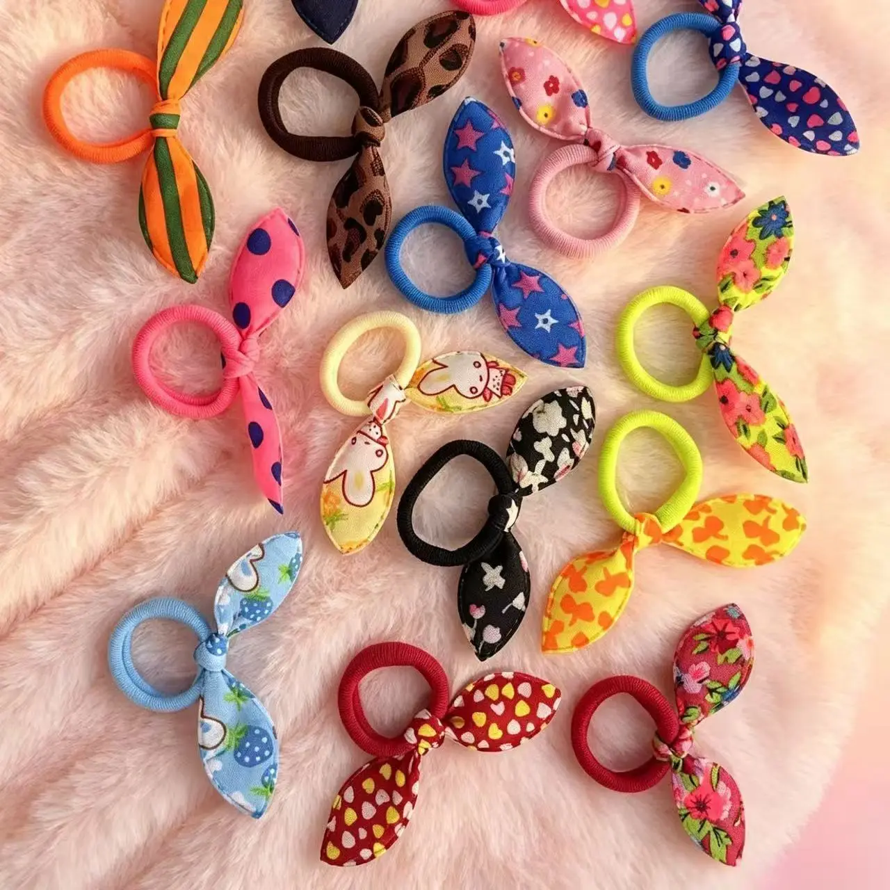 10-30Pcs/Set New Baby Girl Cute Colorful Star Hair Bands Ponytail Elasticity Soft Scrunchies Kids Hair Accessories
