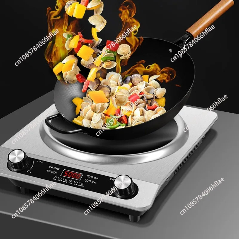 Concave Induction Cooker Household 5000W Power Fire Cooking Non-radiation Easy To Clean Multi-functional Electromagnetic Cooker