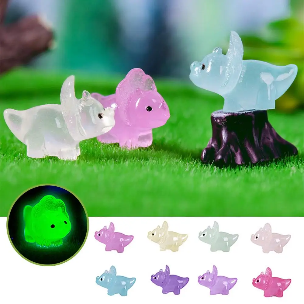 恐竜の飾り,手作りのマイクロ樹脂の置物,ミニチュア恐竜のデザイン,ランダムな色,1ユニット,d4y4