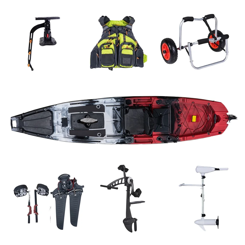 LSF Multi Function Power Driven Fin Flap Propeller Foot Pedal Fishing Motor Kayak Roto Molded Boat Hand Free