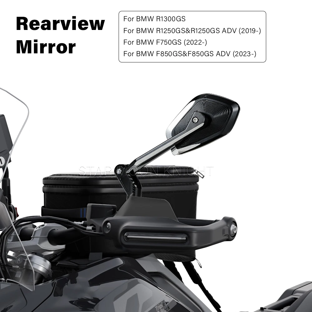 Motorcycle Side Rearview Mirror For BMW R1300GS GS 1300 1250 R1250GSA F750GS F850GS F 850 GS Adventure Adjustable View Mirror