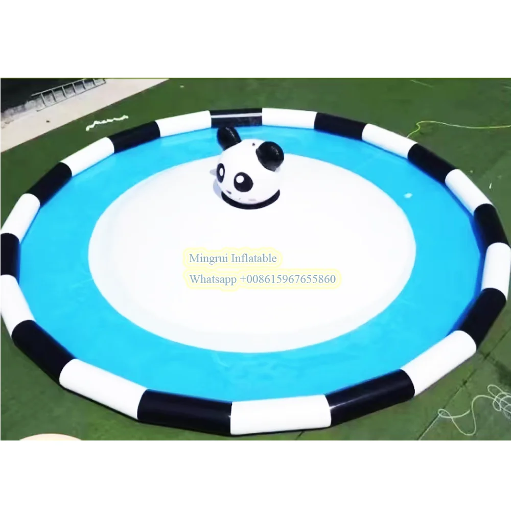 

10x10m Panda Inflatable water dome jumping pillow soft air mountain bouncer house slide