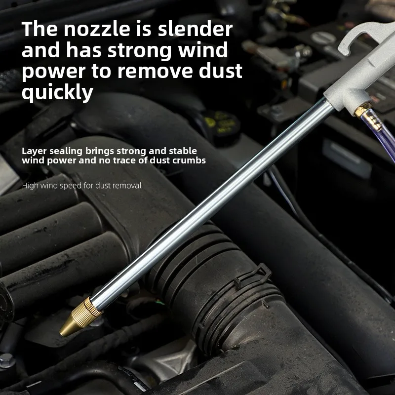 p0831 2024 Multi-Functional Water and Air Dual-Use Dust Blower Gun for Cars, Small Handheld Metal Pneumatic Cleaning Tool