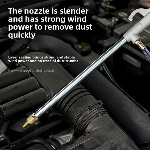 2024 다기능 물/공기 겸용 차량용 먼지 제거 건, 소형 휴대용 금속 공압 청소 도구