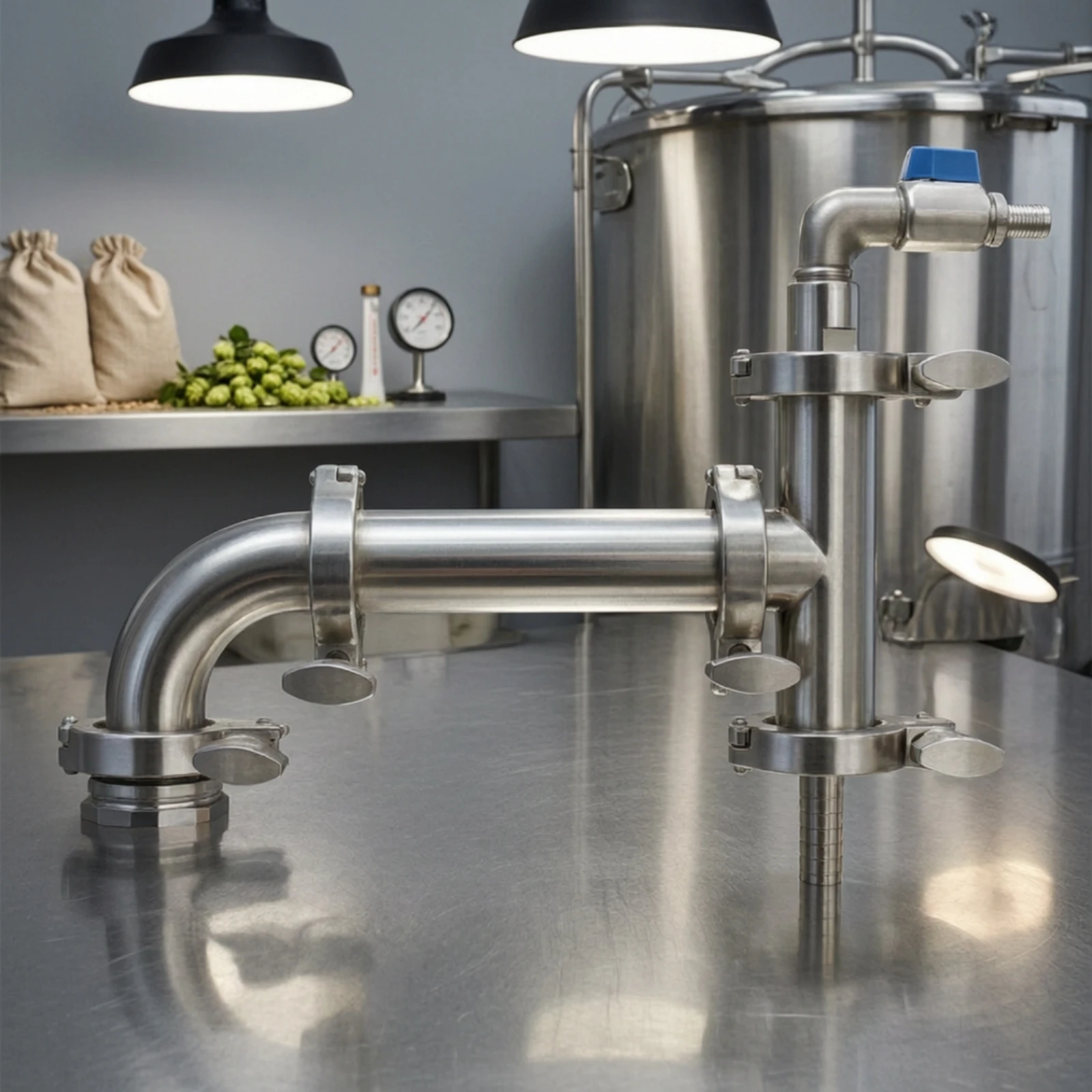 Immagine 6: Condensatore a Vapore con Tri-Clamp per Uso Alimentare, Senza Saldature, Elettrico per Interni, per Birrai Casalinghi