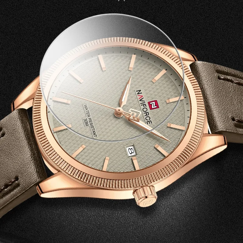 

NAVIFORCE Smart Casua Men Watches Brand Man Leather Strap Watch Male Casual High Quality Quartz Waterproof Wristwatches 2026