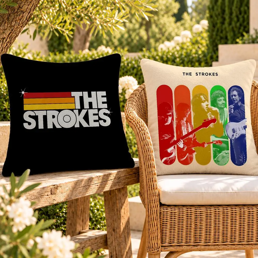 Band Indie Rock The Strokes Cushion Cover Soft Plush Throw Pillow Cover Washable Sofa Bed Patio Chair Home Decor