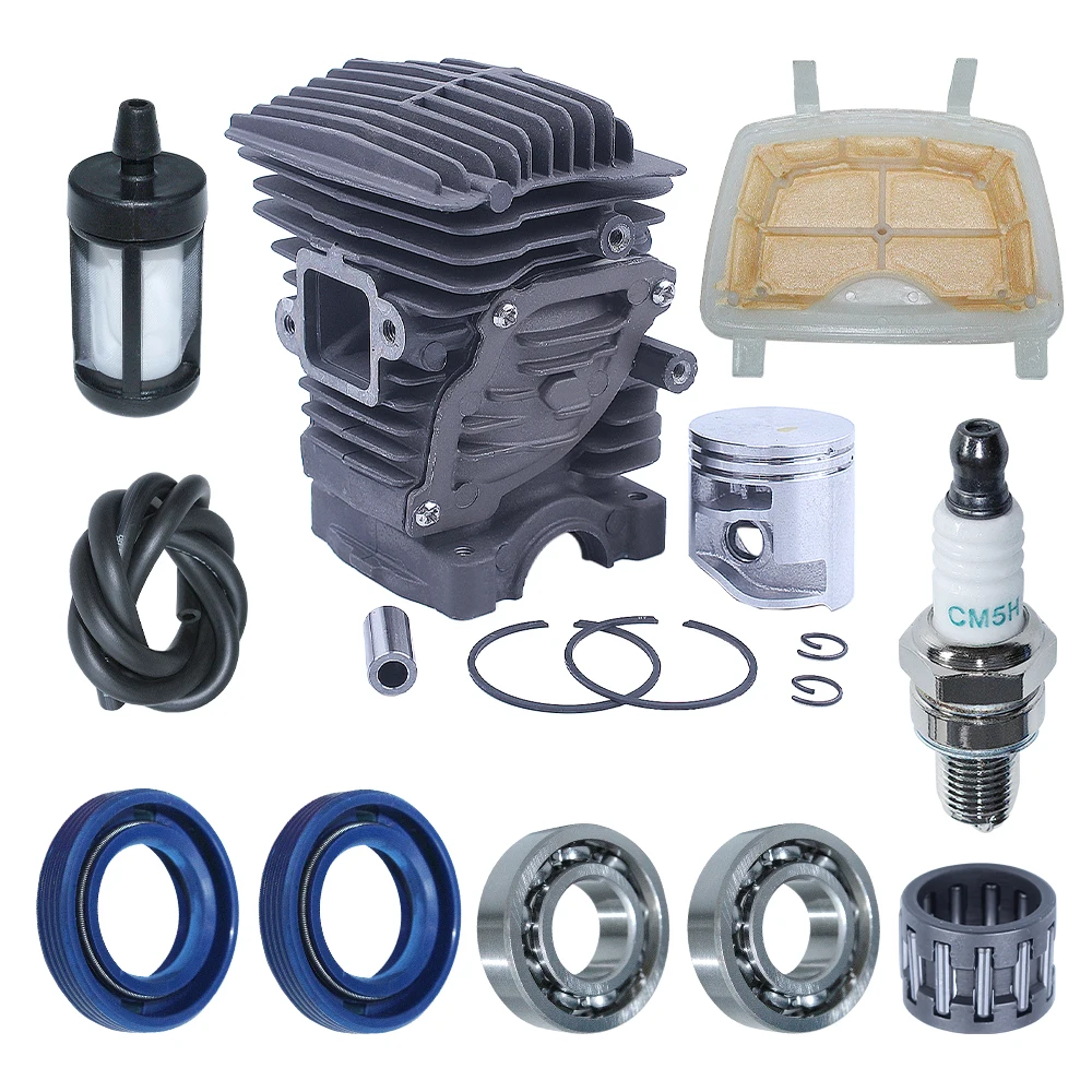 Kit segel minyak bantalan Piston silinder gergaji mesin 38mm untuk Stihl MS211 MS181 C MS171 MS 171 181 211 gergaji mesin 1139 020 1201 1139 03