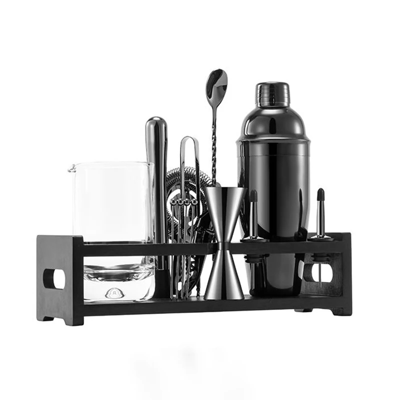 Cocktail Mixer Home Bar Stainless Steel Shaker Set Manual Cocktail Accessories Handle Professional Bartender Bartending Set