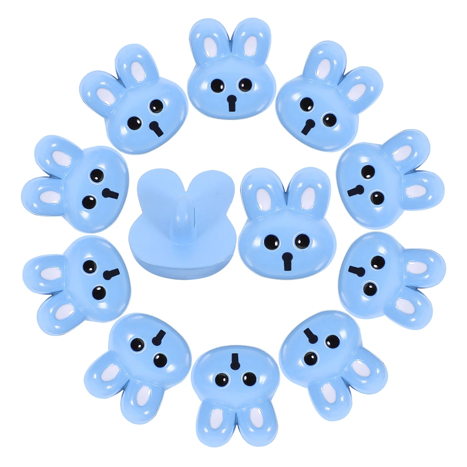 

12Pcs Bunny Resin Buttons Rabbit Shaped Small Sewing Decorative DIY Buttons for Clothes Coat Crafts Easter Fashion Accessories