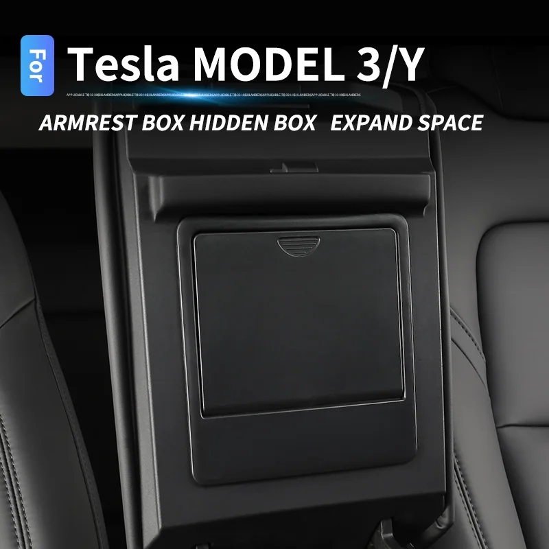 

For Tesla Model 3 Y 2021 2022 Center Armrest Storage Box Modified Hidden Storage Box Decorative Accessories Car Supplies