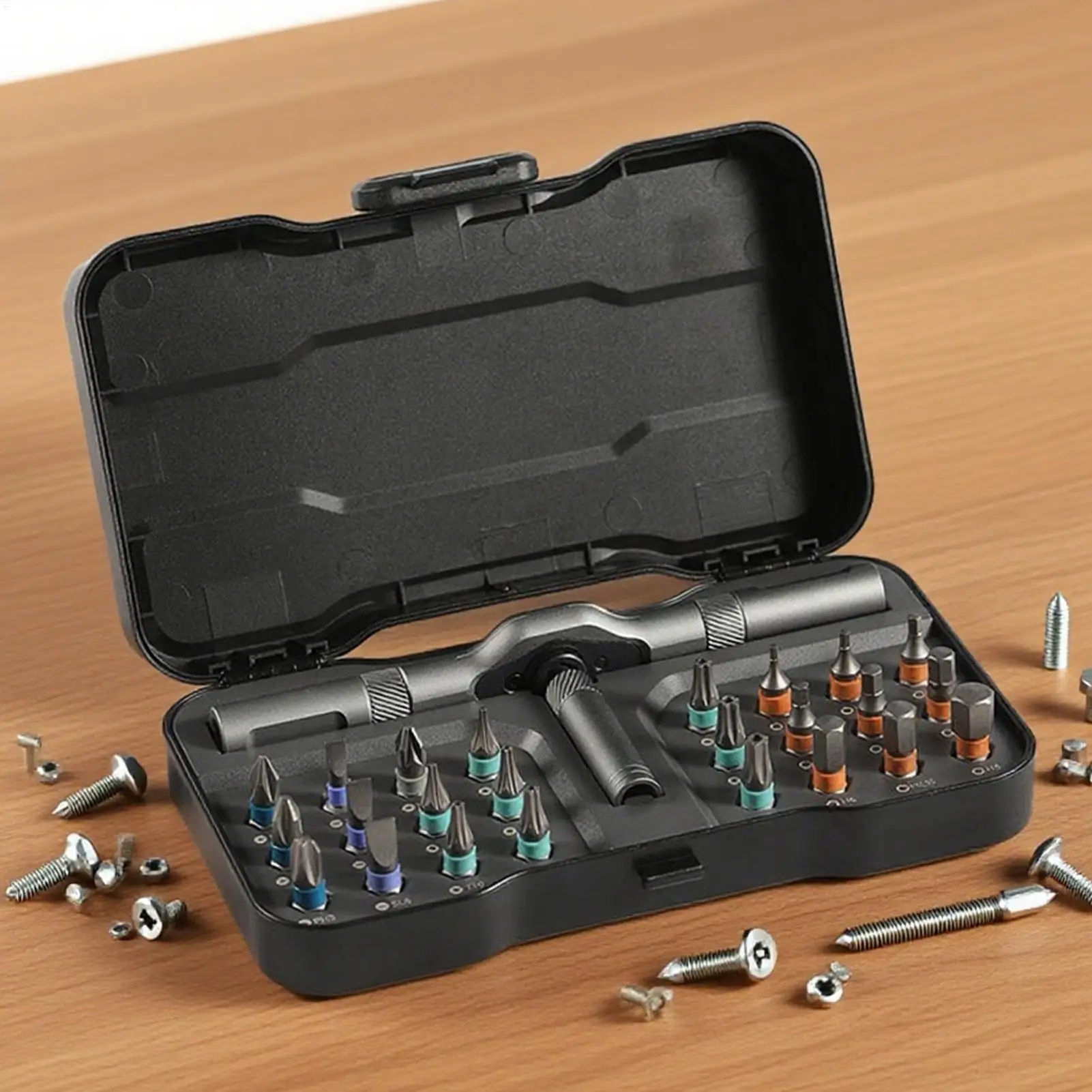

Ratchet Screwdriver Magnetic Screwdriver Set T-Handle Compact Repair Kit with Bits for Electronics Household Appliances