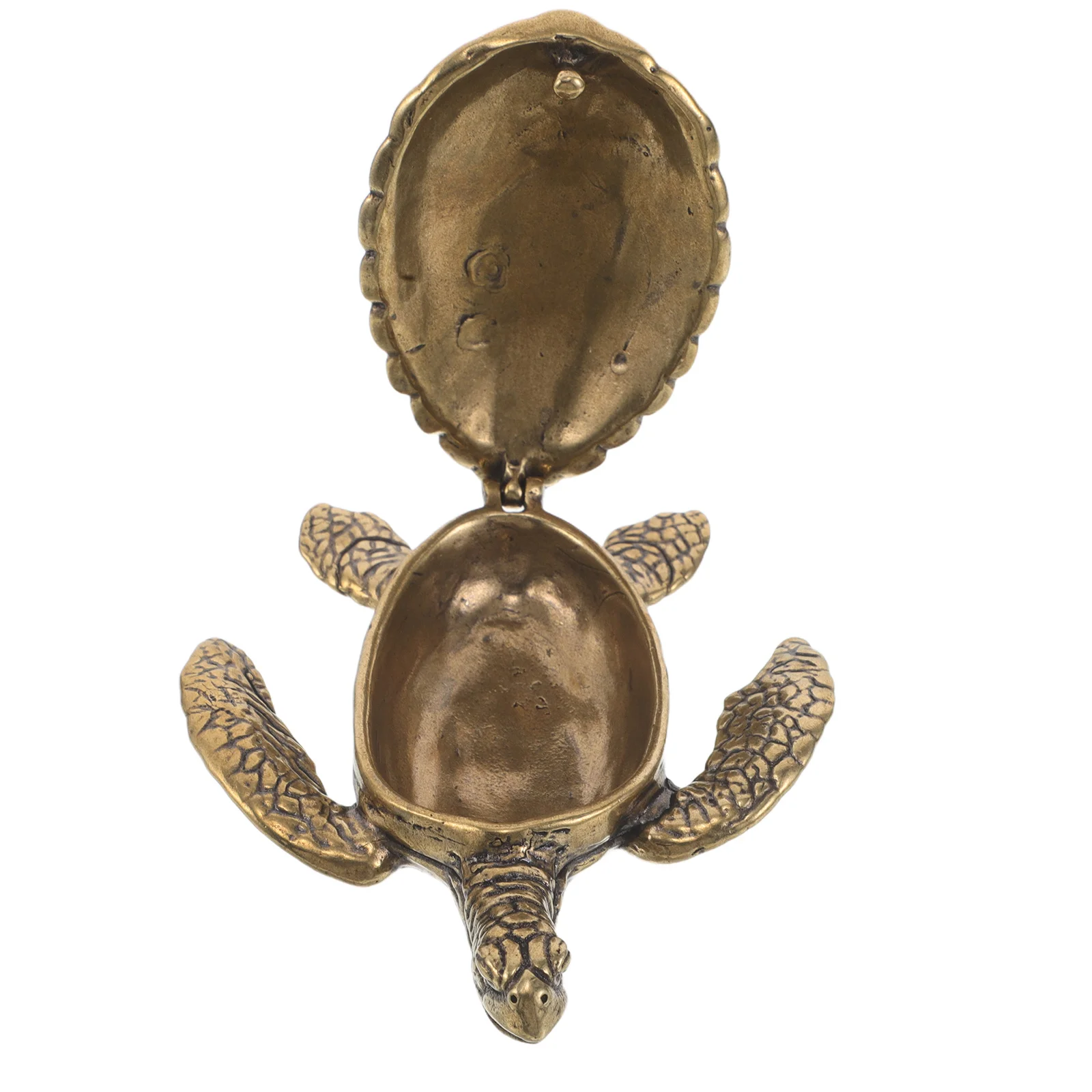 

Brass Turtle Trinket Box Vintage Hinged Animal Jewelry Holder for Women Sea Turtle Shape Mini Treasure Storage Decorative