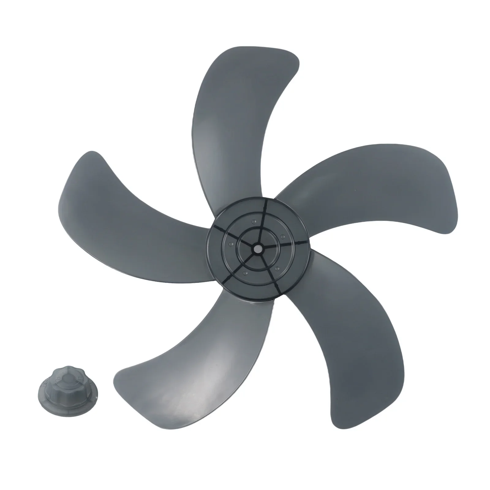 For Pedestal Fan Fan Blade With Nut Cover Five Leaves Fan Blade Easy Installation Efficient Cooling Minimal Noise Operation