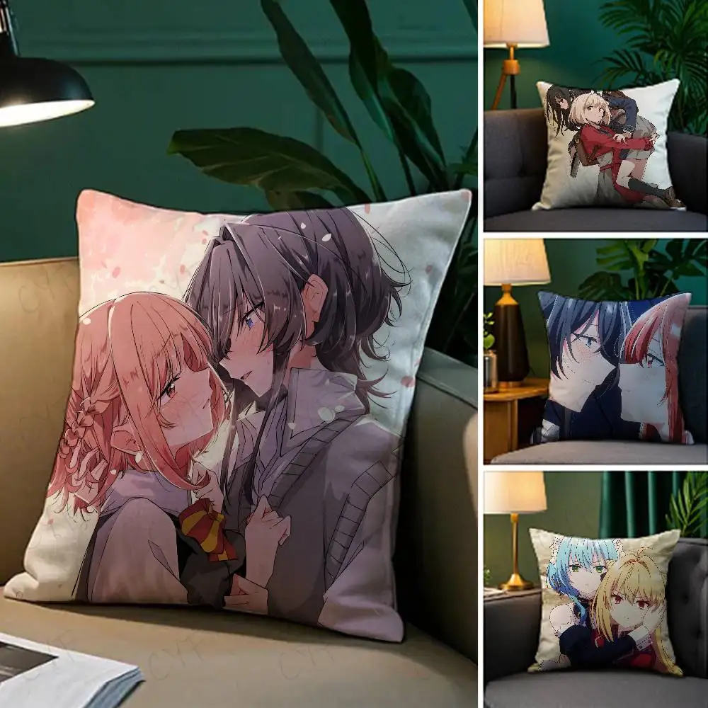 

Hikikomari Kyuuketsuki noMonmon Pillow Case Custom Printed Brushed Fleece Pillow, Baby Skin-Touch, Eco-Friendly Dye-Sublimation